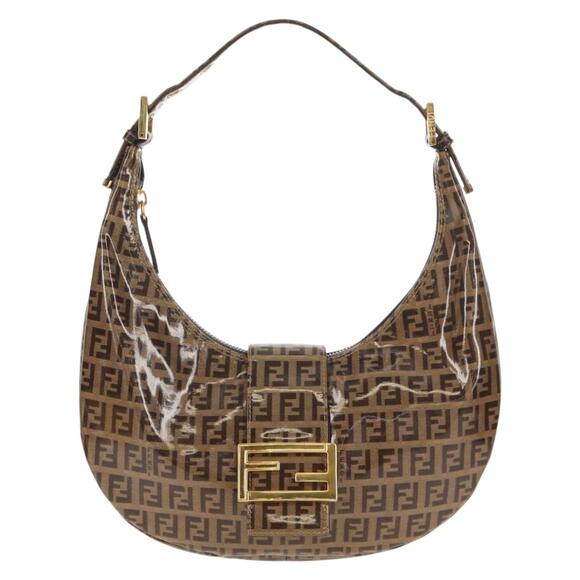 Fendi Handbags - Fendi Vinyl Zucchino Croissant Hobo